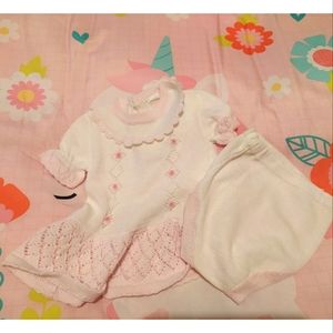 0-3M Baby girl clothes set, Crochet set